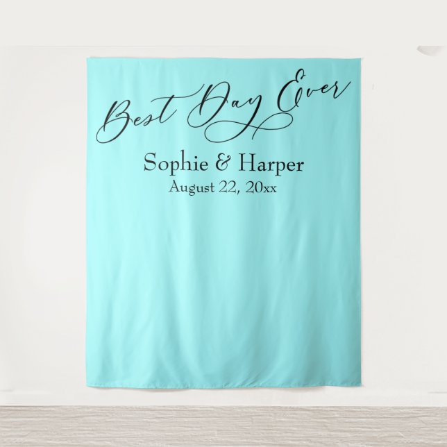 Tapete De Parede Fundo de Foto Aqua para o Melhor Dia Simples (Frente)