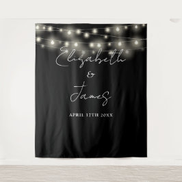 Tapete De Parede Fundo de Foto Casamento Luzes Preto e Branco