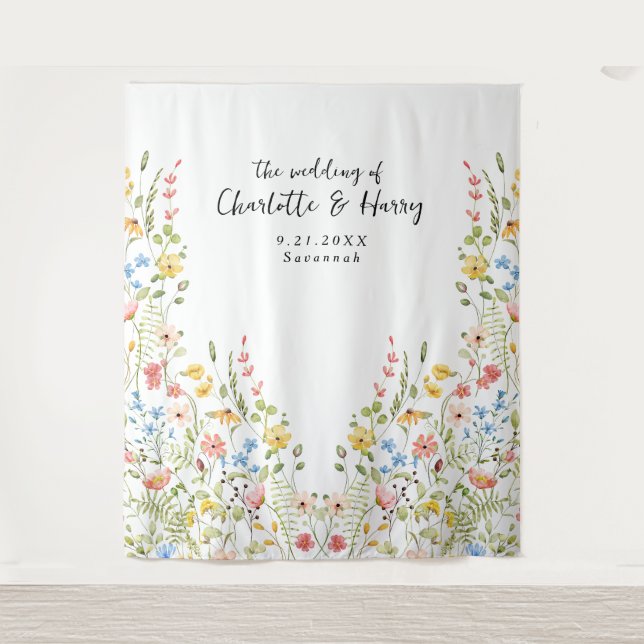 Tapete De Parede Fundo de Foto de Casamento de Jardim Moderno de Fl (Frente)