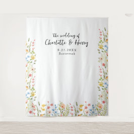 Tapete De Parede Fundo de Foto de Casamento Floral Moderno de Flore