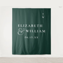 Tapete De Parede Fundo de Foto de Casamento Minimalista Verde Esmer