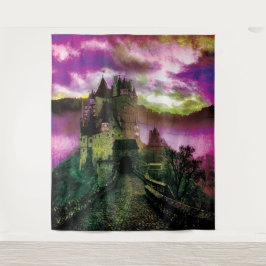 Tapete De Parede Fundo de Foto de Castelo Assombrado de Halloween