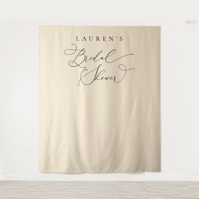 Tapete De Parede Fundo de Foto de Chuveiro de Noiva Bege Champanhe (Frente)