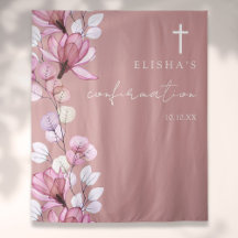 Fundo de Foto de Confirmação Floral Rosa Poeirento