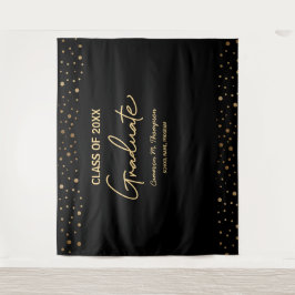 Tapete De Parede Fundo de Foto de Formatura da Turma Ouro Azul Grad