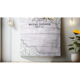 Tapete De Parede Fundo de Foto para Chá de Noiva com Renda, Girasso