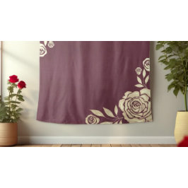 Tapete De Parede Fundo de Foto para Chá de Noiva com Rosas Douradas