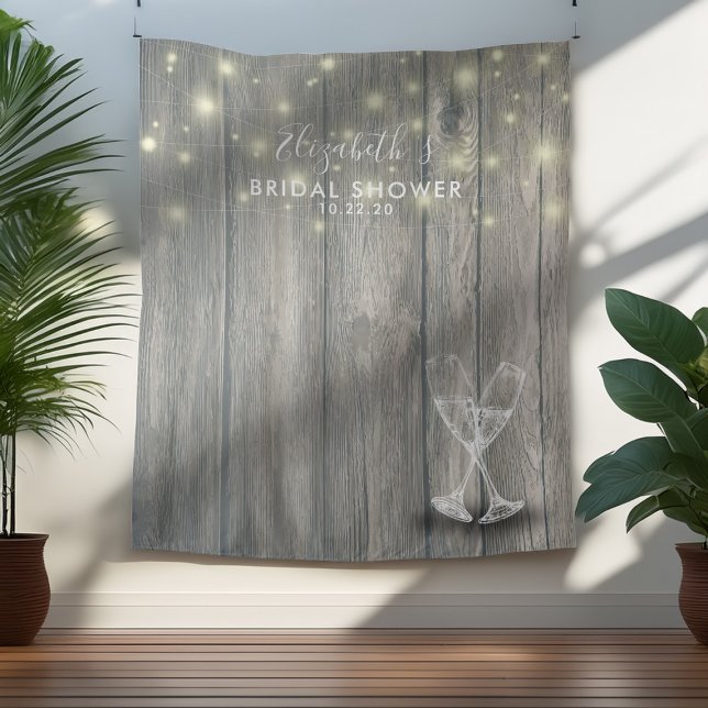 Tapete De Parede Fundo de Foto para Chá de Noiva Copo de Champanhe  (Criador carregado)