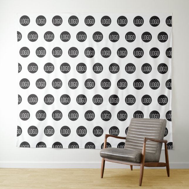 Tapete De Parede Fundo de foto selfie com logo repetido (In Situ (Horizontal))