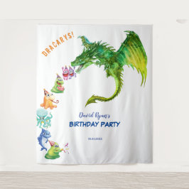 Tapete De Parede Fundo de Fotografia de Aniversário Gentle Dragon M