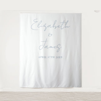 Tapete De Parede Fundo de fotografia de casamento minimalista azul 