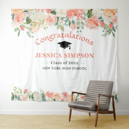 Tapete De Parede Fundo de Fotografia de Graduação Floral Rosas Bege