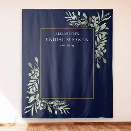 Tapete De Parede Fundo de fotografia para chá de noiva em azul mari