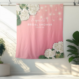 Tapete De Parede Fundo de Fotos para Chá de Noiva com Flores e Luze