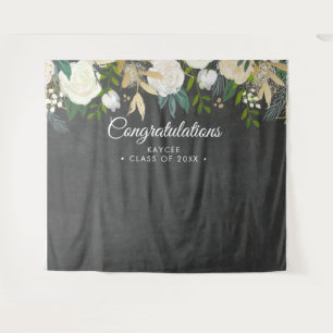Tapete De Parede Fundo de Graduação Floral para Fotos - Adereço par