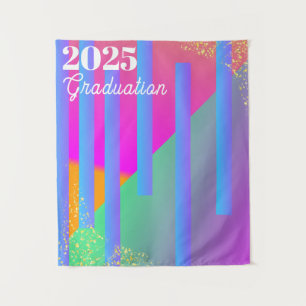 Tapete De Parede Fundo de Graduação Geométrico Neon