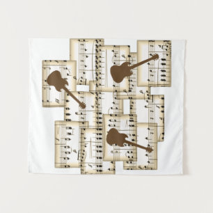 Tapete De Parede fundo de guitarra de papel