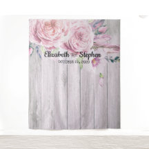 Fundo de madeira rústico floral para cabine de fot