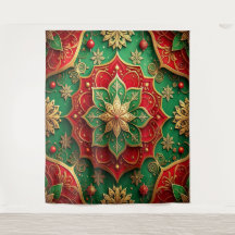 Fundo de Natal Verde Vermelho Decorativo