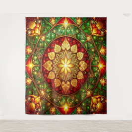 Tapete De Parede Fundo de Natal Vermelho Verde Decorativo