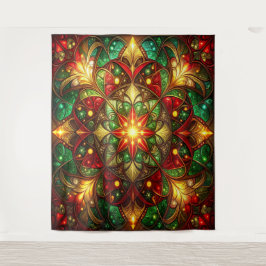 Tapete De Parede Fundo de Natal Vermelho Verde Decorativo