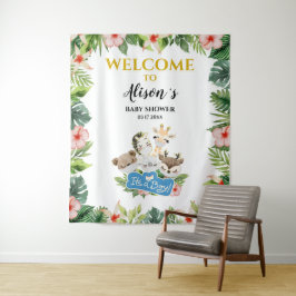 Tapete De Parede Fundo de painel para Chá de Bebê Menino | Amigo Sa