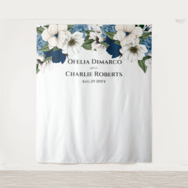 Tapete De Parede Fundo de parede em aquarela azul poeirento, azul m