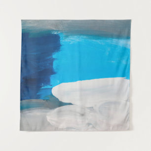 Tapete De Parede Fundo de pintura de Abstrato azul, Cinza e branco