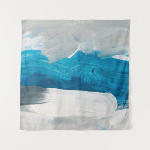 Tapete De Parede Fundo de pintura de Abstrato azul, Cinza e branco