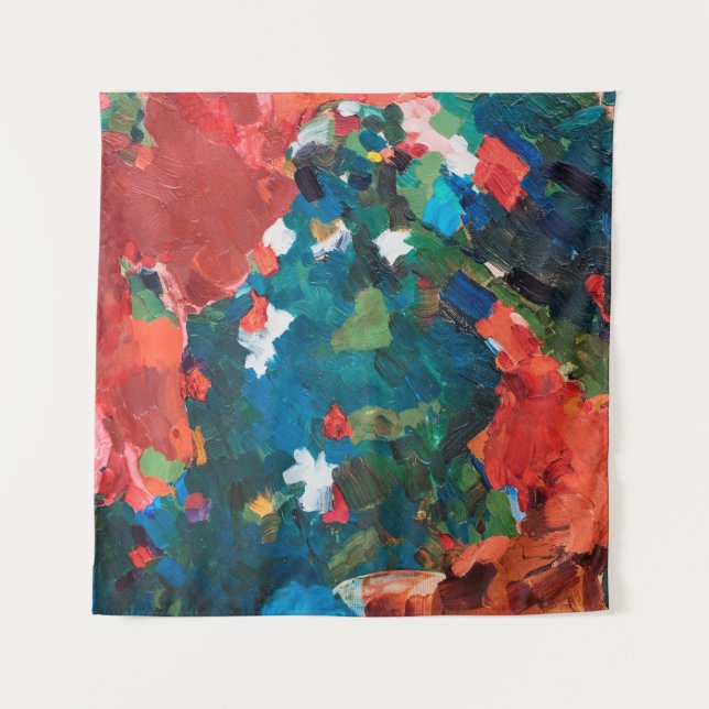 Tapete De Parede fundo de pintura de óleo de abstrato na textura da (Frente)