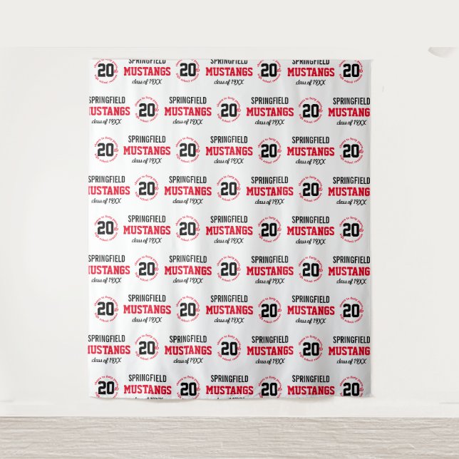 Tapete De Parede Fundo de Step e Repeat para Reunião de 20 Anos de  (Frente)