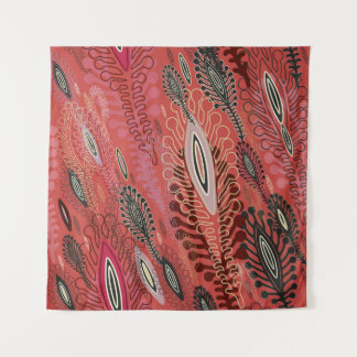 Tapete De Parede Fundo decorativo sem costura vermelho com estiliza