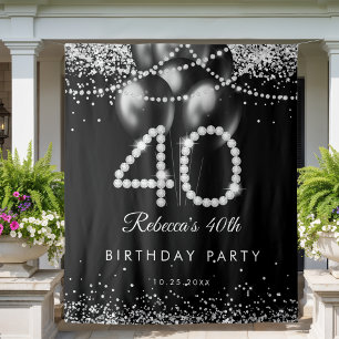 Tapete De Parede Fundo do aniversário de 40 anos de Ouros Elegante