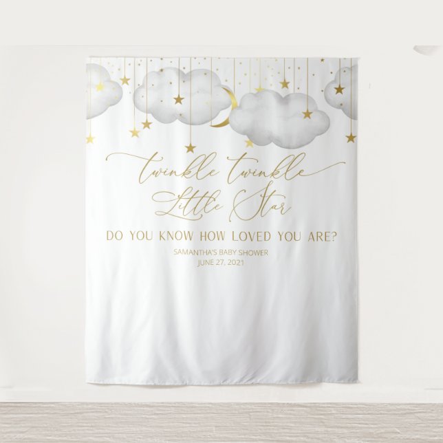 Tapete De Parede Fundo do Chá de fraldas da Lua, Torcer Pequena Est (Frente)