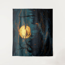 Tapete De Parede Fundo do Halloween da Aldeia Assombrada