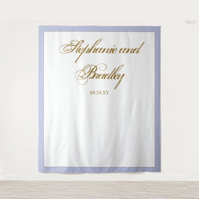 Tapete De Parede Fundo Elegante Mínimo de Casamento lavanda Dourado (Frente)