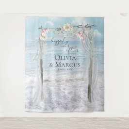 Tapete De Parede Fundo Floral Beach Arbor para Fotos de Casamento