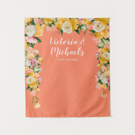 Tapete De Parede Fundo Floral Chá de panela Negrito