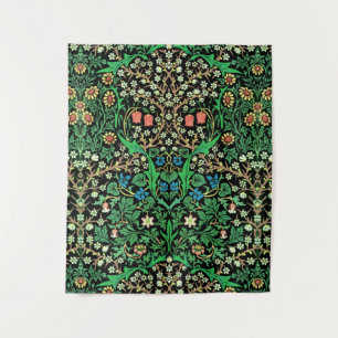 Tapete De Parede Fundo floral de William Morris, preto Jacobean