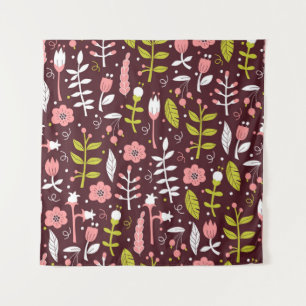 Tapete De Parede Fundo Floral Invisível. padrão de vintage em Doo
