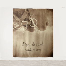 Tapete De Parede Fundo Fotobooth Russo do Cavalo Marrom Ocidental