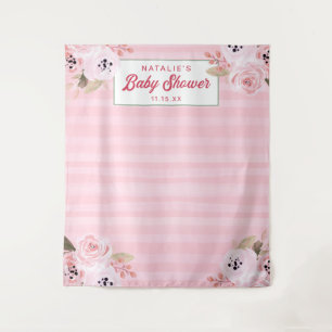 Tapete De Parede Fundo Fotográfico Floral Rosa Coral Chic