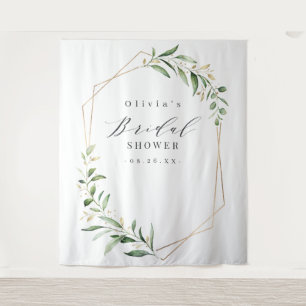 Tapete De Parede Fundo Geométrico de Verde para Foto de Chuveiro de