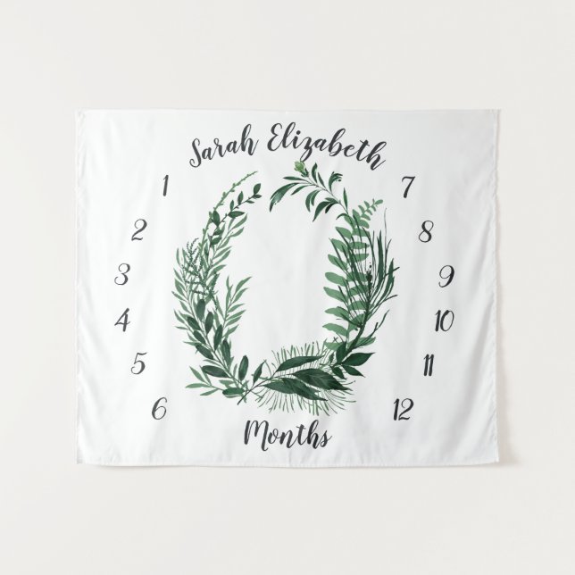 Tapete De Parede Fundo Mensal de Foto de Bebê da Floresta Selvagem (Frente (Horizontal))