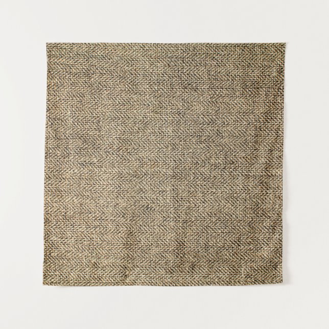Tapete De Parede Fundo natural de linho, ensacamento, bege (Frente)