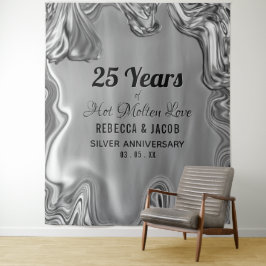Tapete De Parede Fundo para Bodas de Prata de 25 Anos de Casamento