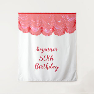 Tapete De Parede Fundo para Foto 50º Aniversário Preto Vermelho