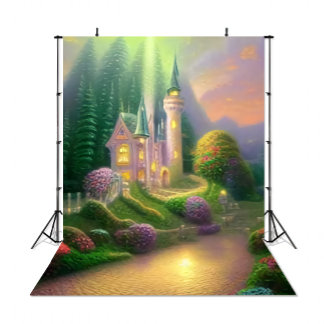 Tapete De Parede Fundo para fotografia de bebê Castelo dos Sonhos 1