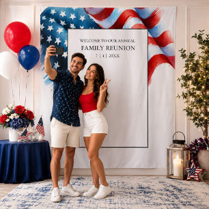 Tapete De Parede Fundo Patriótico - Bandeira Americana Vermelha Azu