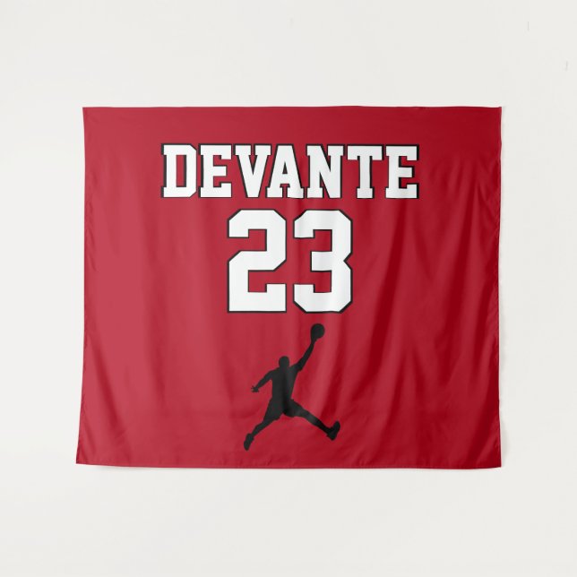 Tapete De Parede Fundo Personalizado de Basquete - Grande (Frente (Horizontal))
